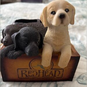 RedHead Cream and Black Dog Labrador Toothbrush Holder